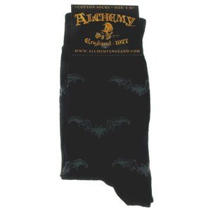 Alchemy of England Gray Bat Black Socks Gothic Crew Cosplay Party Halloween Gift